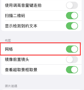 辽中苹果手机维修网点分享iPhone如何开启九宫格构图功能 